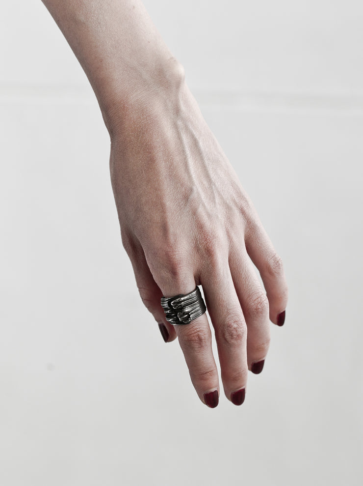 DETAJ <br>HAIR RING / BLACK