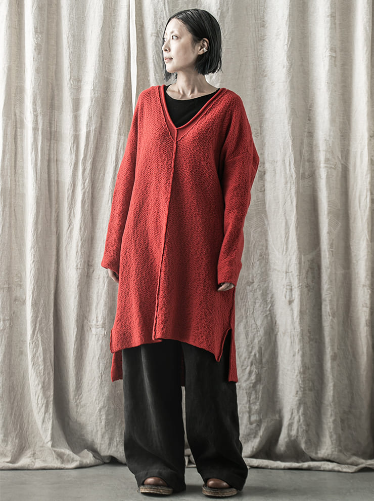 DANIEL ANDRESEN<br> ECHINECEA knit dress / RED