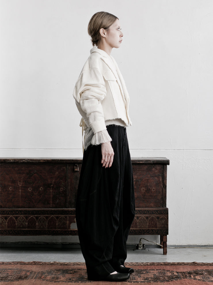Phaédo<br> Riders short jacket WHITE