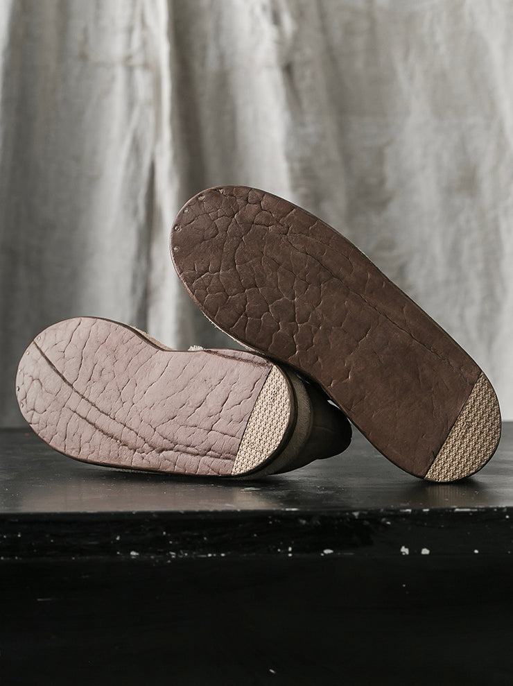 SEYE<br> MENS Low overtan leather shoes / NATURAL