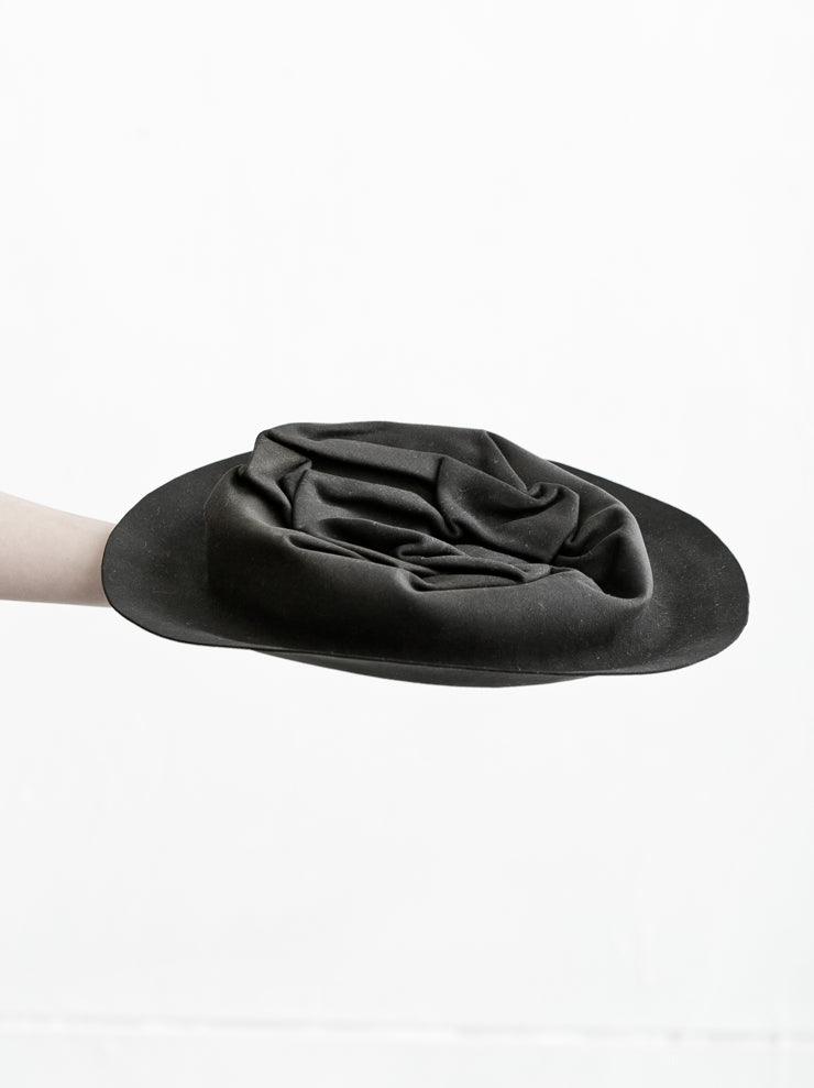 HORISAKI<br> Easy Burned Beaver Fur Felt Unisex Hat GRAY