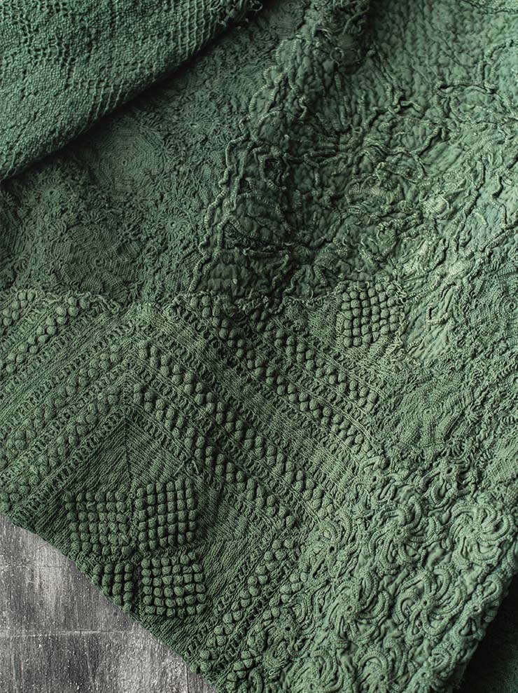 By Walid<br> Women's Cardy Jacket / GREEN & BLUE