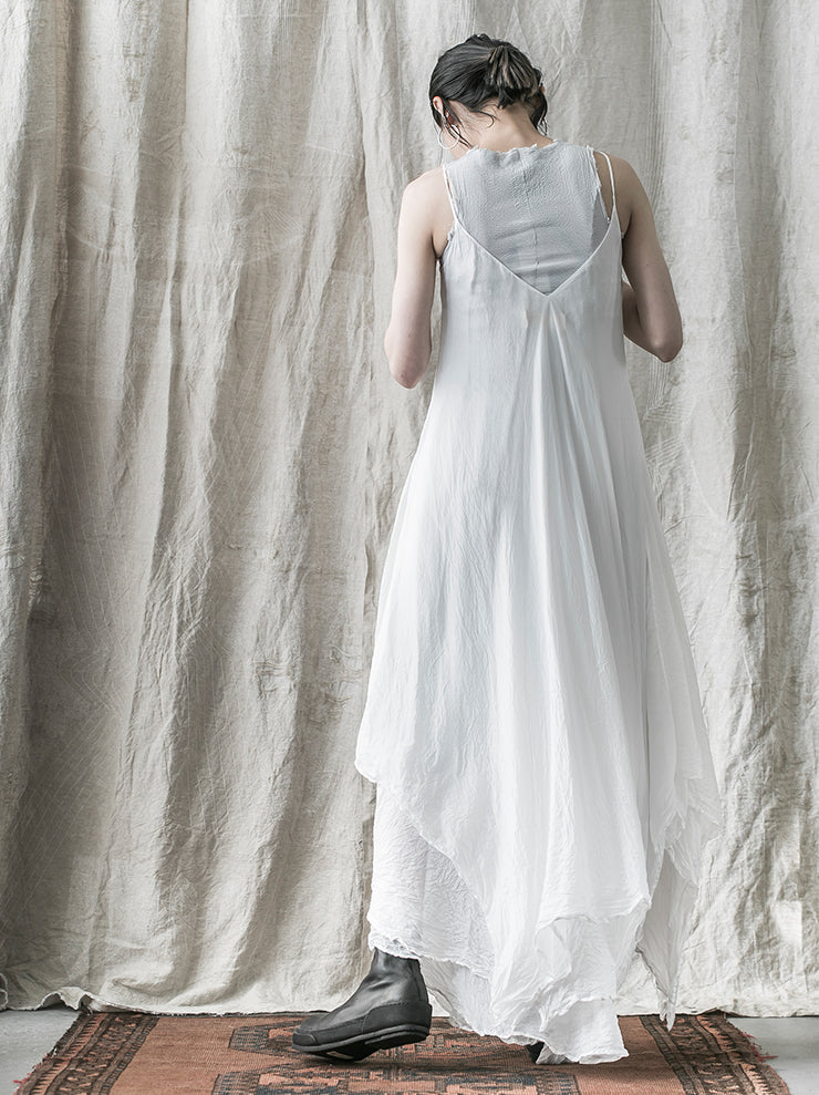 MARC LE BIHAN<br />シルクキャミソールロングドレス WHITE
