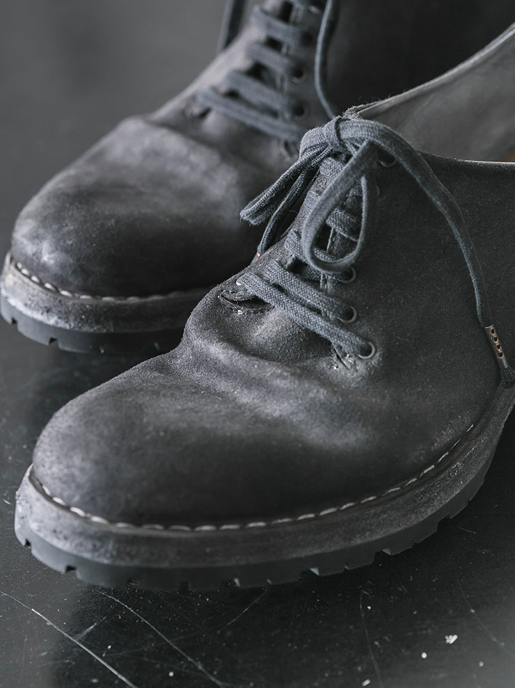 EMATYTE<br />MENS ホースレザーワンピースレースアップシューズ CHARCOAL