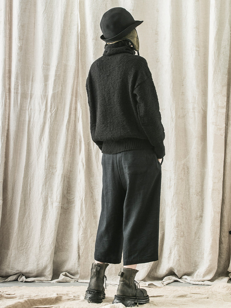 DANIEL ANDRESEN<br> Chunky turtle knit BLACK