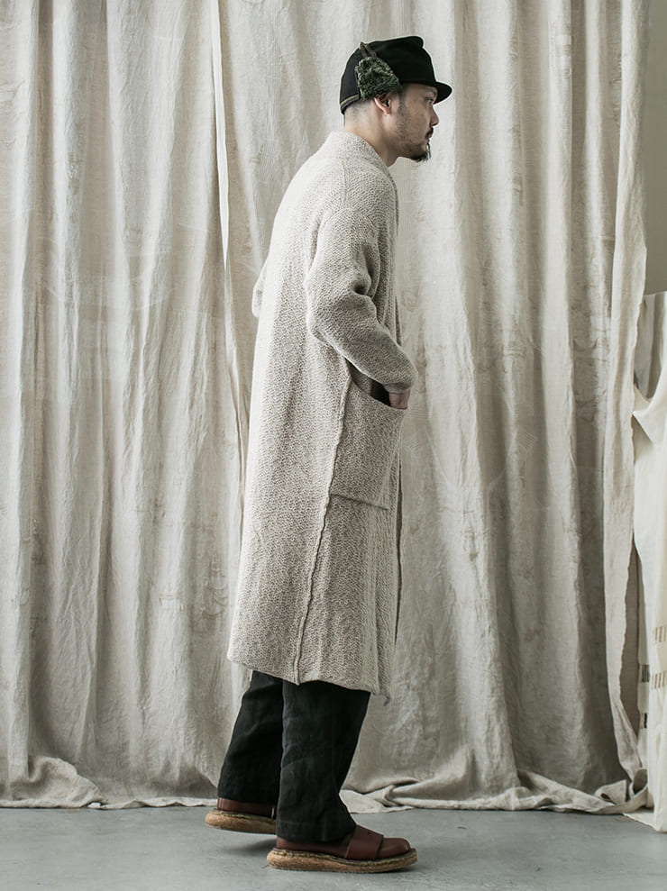 DANIEL ANDRESEN<br> IRIS long knit coat / ECRU
