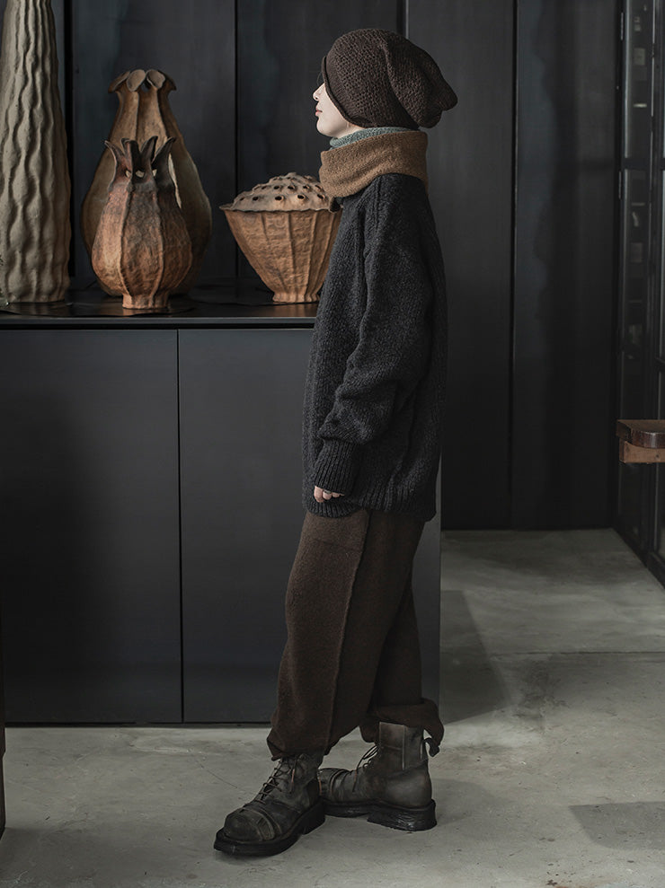 DANIEL ANDRESEN<br> Lorikeet chunky pullover / Charcoal