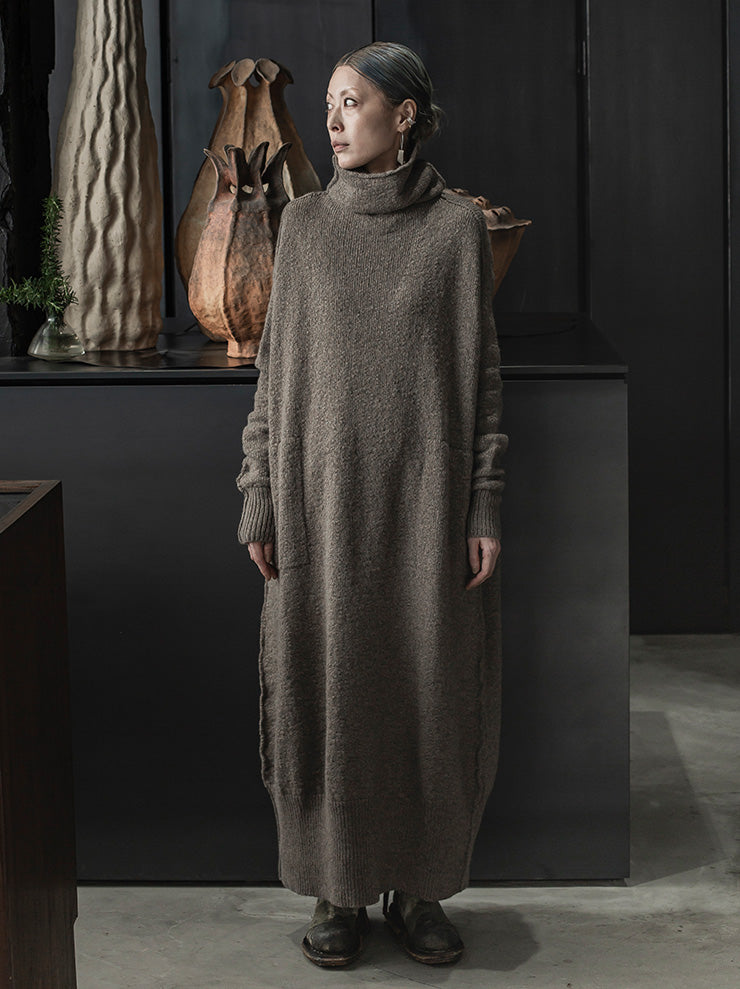 DANIEL ANDRESEN<br> Condor long turtle dress / Desert