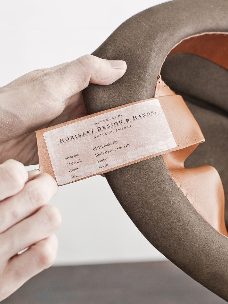 HORISAKI<br> BHHLF005EB Beaver Fur Felt Easy Barn Hat TAUPE