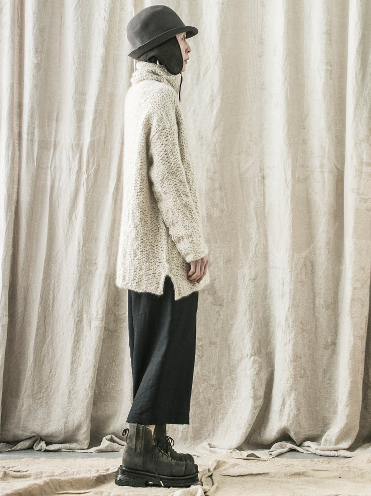 DANIEL ANDRESEN <br>Big chunky turtle knit ECRU