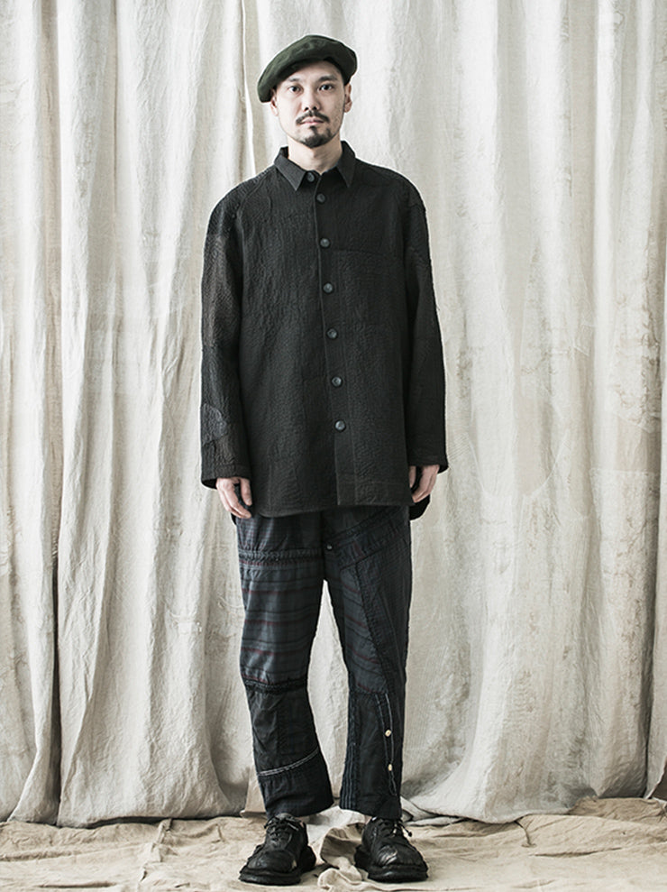 By Walid<br> Men's Mile Shirt Jacket BLACK / SIZE M