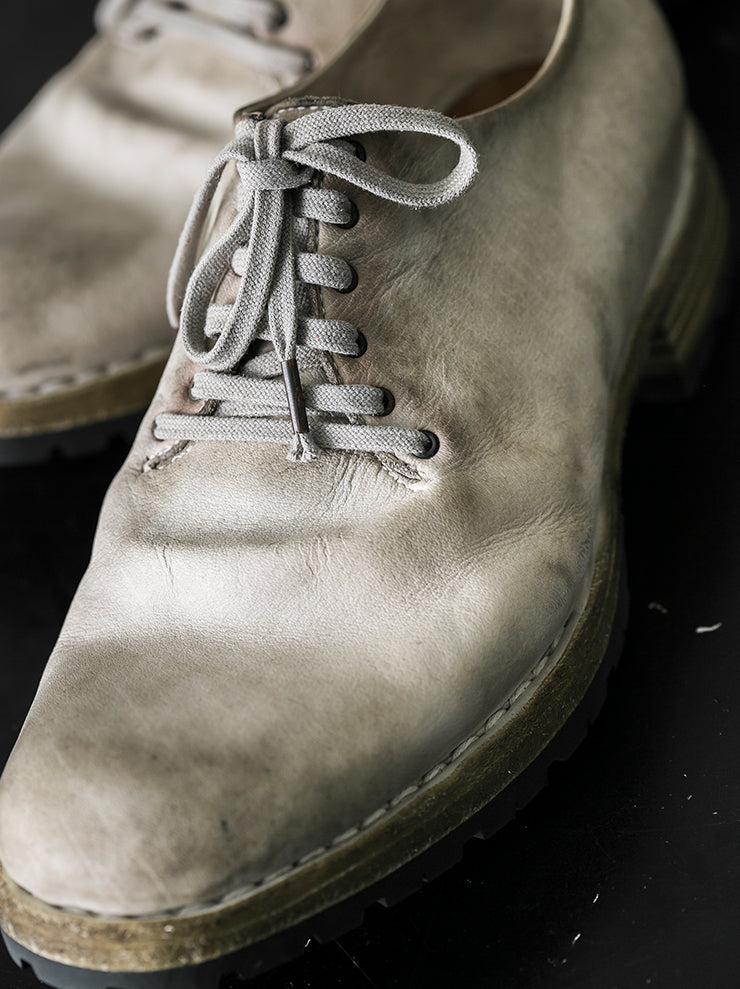 EMATYTE <br>MENS Buffalo Leather One Piece Lace Up Shoes ICE