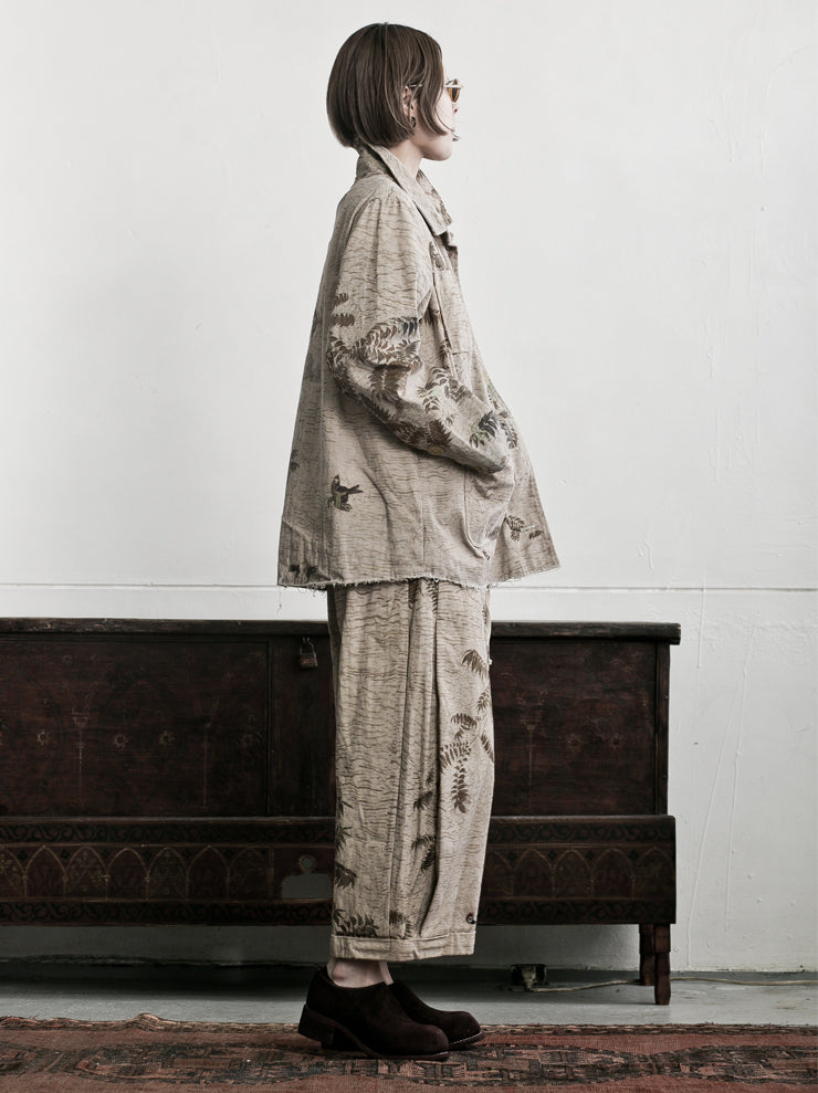 By Walid<br />ウィメンズジョエラトラウザー HAZY JUNGLE / printed canvas cotton