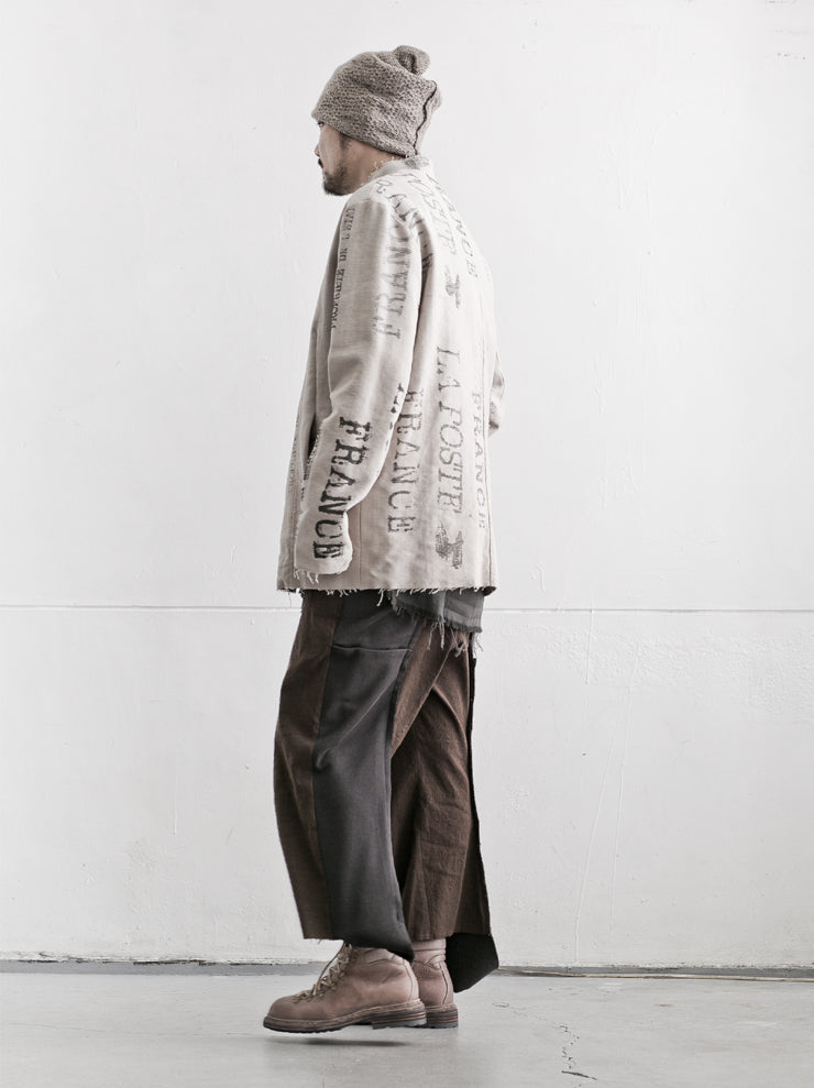 By Walid <br>Men's Albert jacket PRINT / military canvas cotton / SIZE L