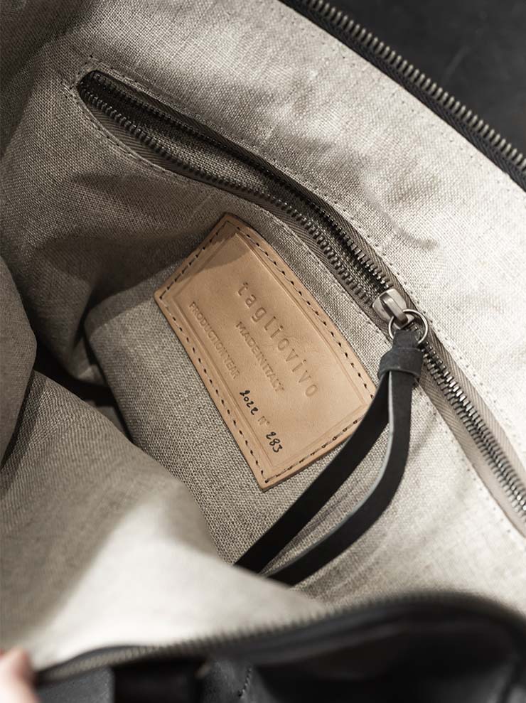 tagliovivo<br> Bowlet bag L / BLACK & SILVER