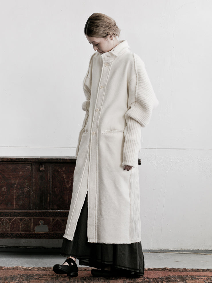 Phaédo<br> long coat WHITE
