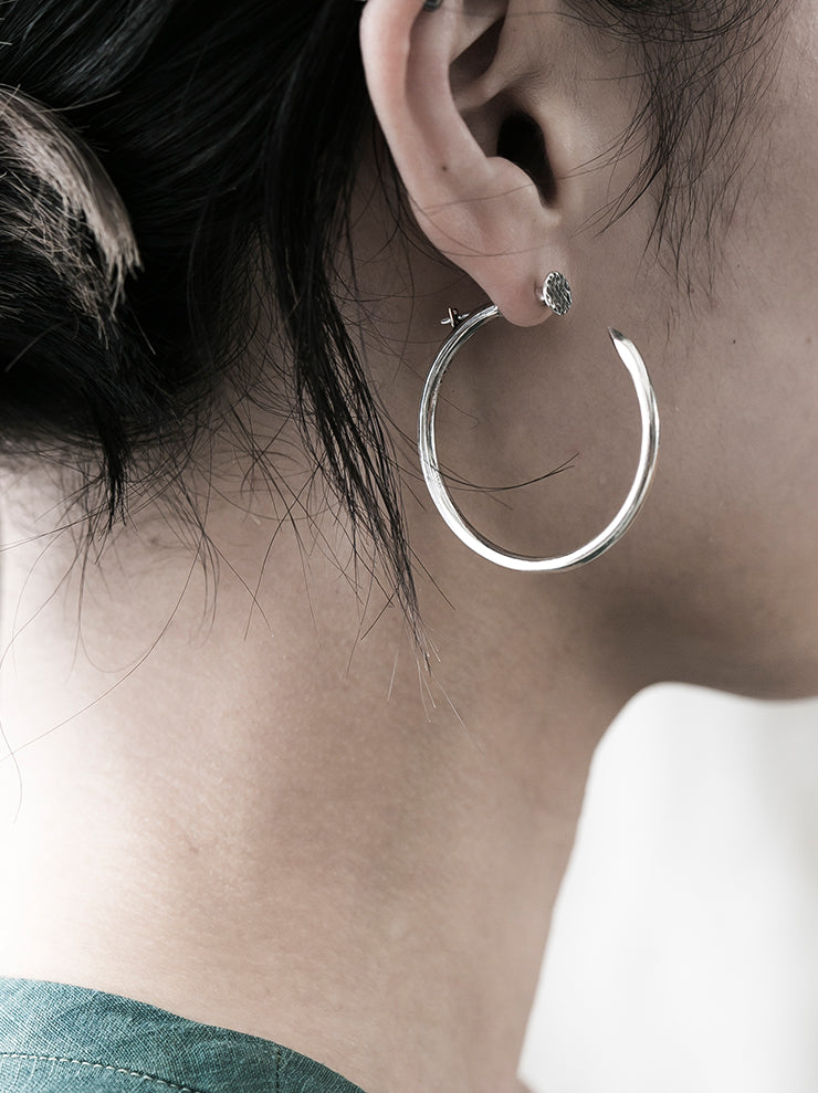 GUIDI<br> Silver circle nail piercing G-OR13 NTR