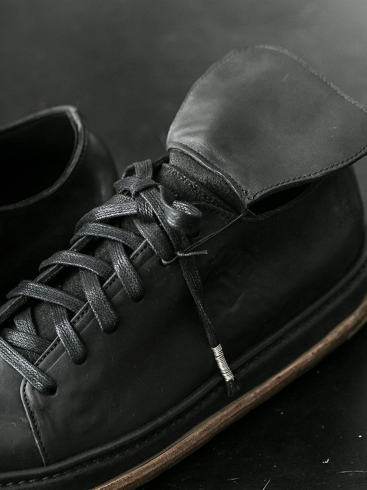 SEYE <br>MENS Low overtan leather shoes / BLACK×NATURAL