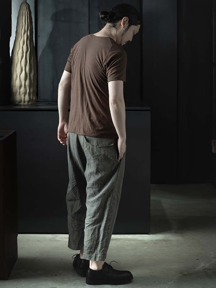 ATELIER SUPPAN<br> MENS T-shirt / LIGHT BROWN