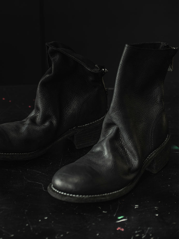 GUIDI<br>WOMENS バックジップブーツ 796 BLKT / BABY CALF FULL GRAIN