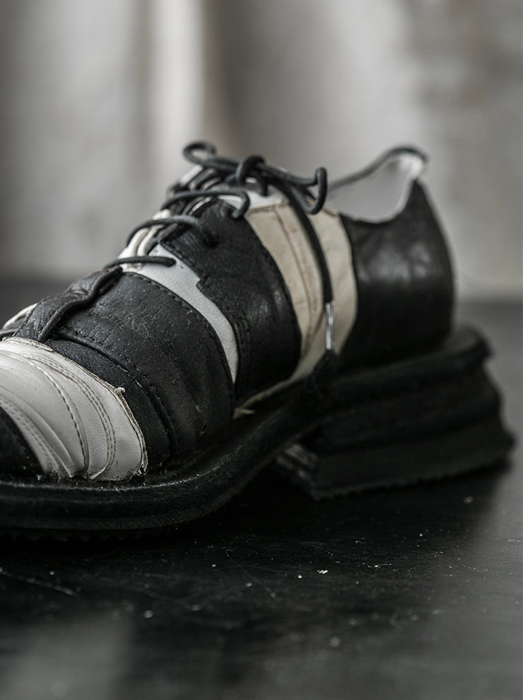 MATTHIAS WINKLER<br> MENS Antique Leather Gloves & Vintage Biker Leather Pants Shoes STRIZZI / Black & White