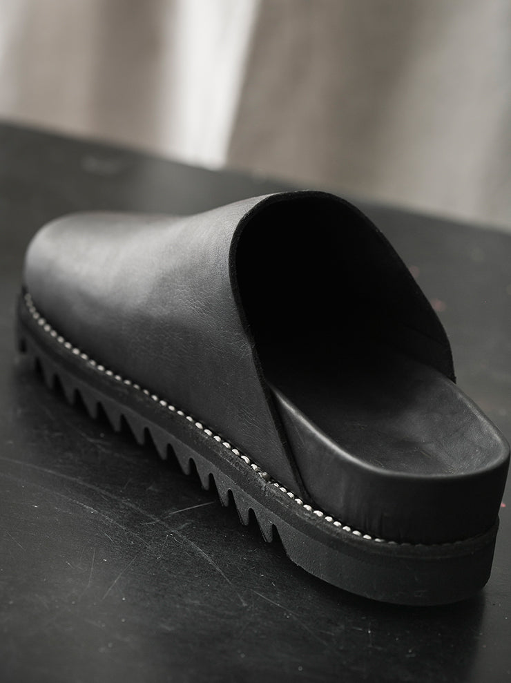 GUIDI<br> MENS leather sandals BRK05 MATTE BLACK / CALF FULL GRAIN
