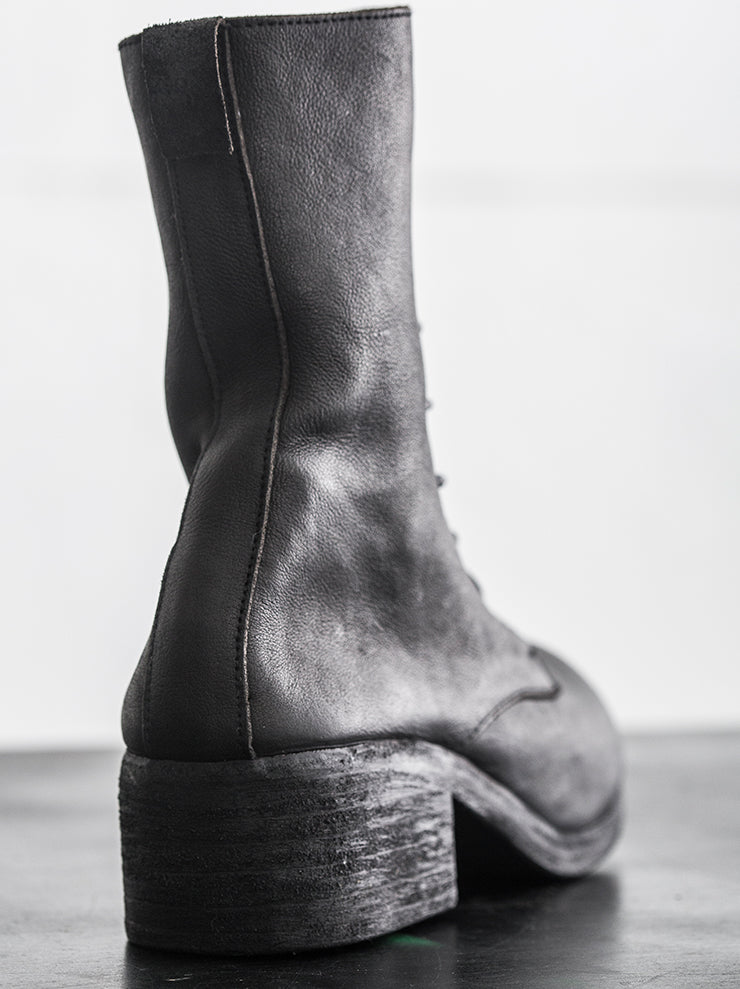 NUTSA MODEBADZE<br> Women's lace-up boots BLACK