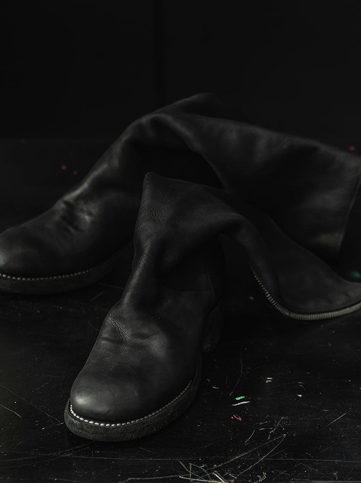 GUIDI<br>WOMENS バックジップハイブーツ 789ZX BLKT / BABY CALF FULL GRAIN