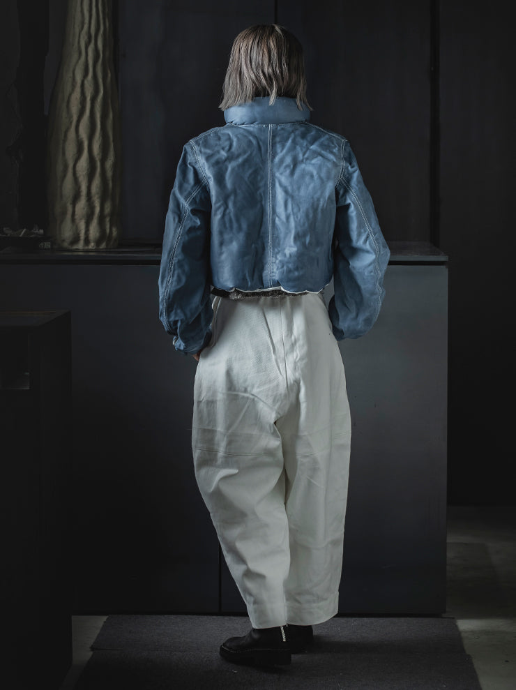 THE BACKWARD VENDOR<br> UNISEX Flying Short Jacket / INDIGO
