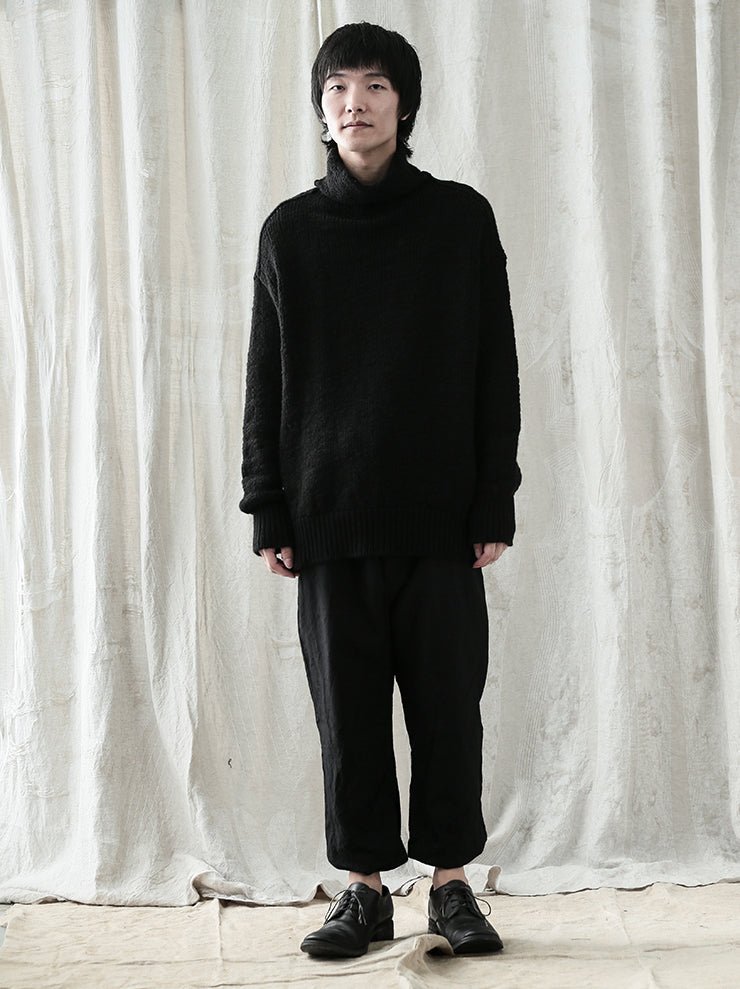 DANIEL ANDRESEN<br> Chunky turtle knit BLACK