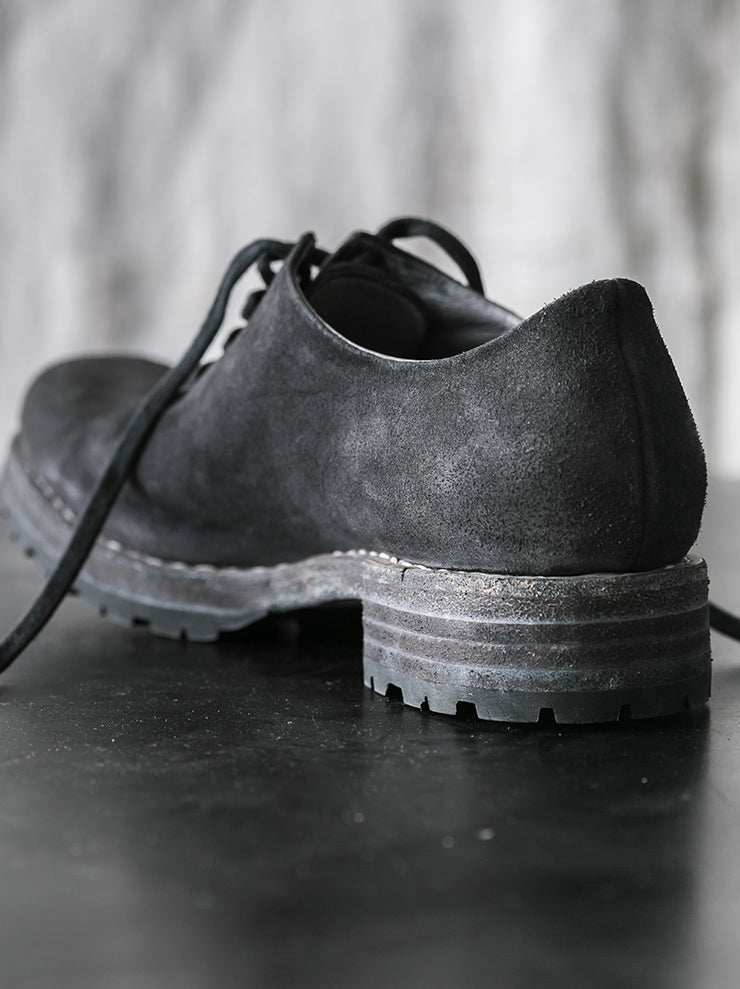 EMATYTE<br />MENS ホースレザーワンピースレースアップシューズ CHARCOAL