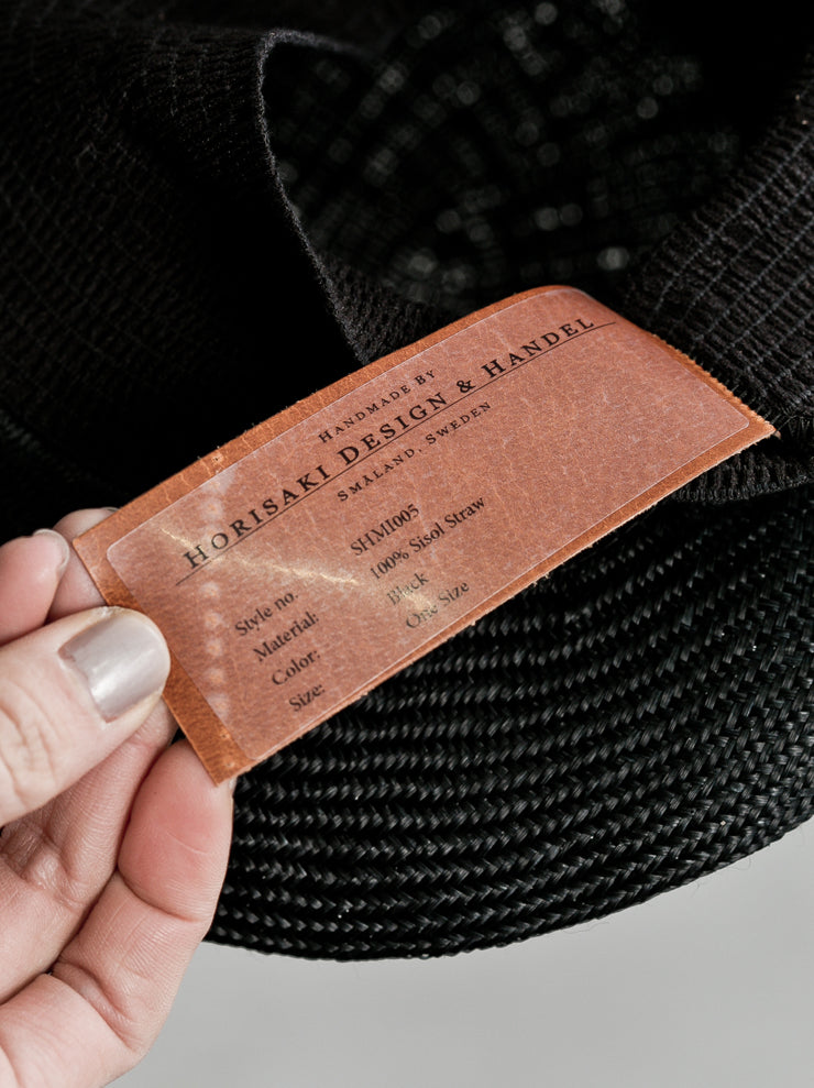 HORISAKI<br> SHMI005 Sisal Straw Hat BLACK