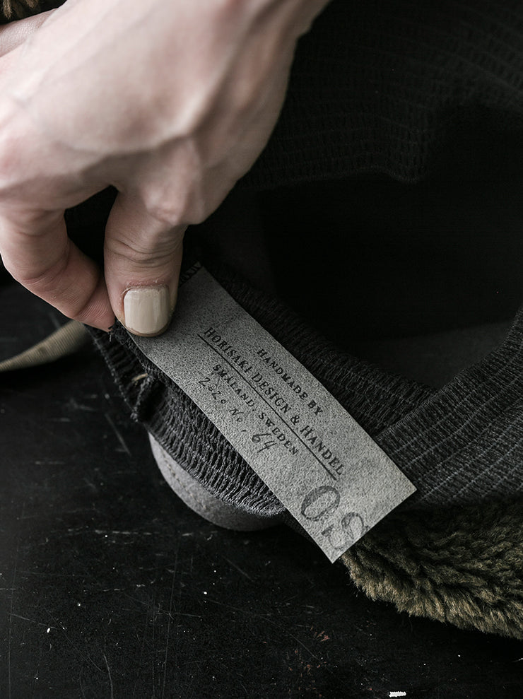 HORISAKI<br> RHPLU005EB Rabbit Fur Felt Ear Flap Hat GRAY
