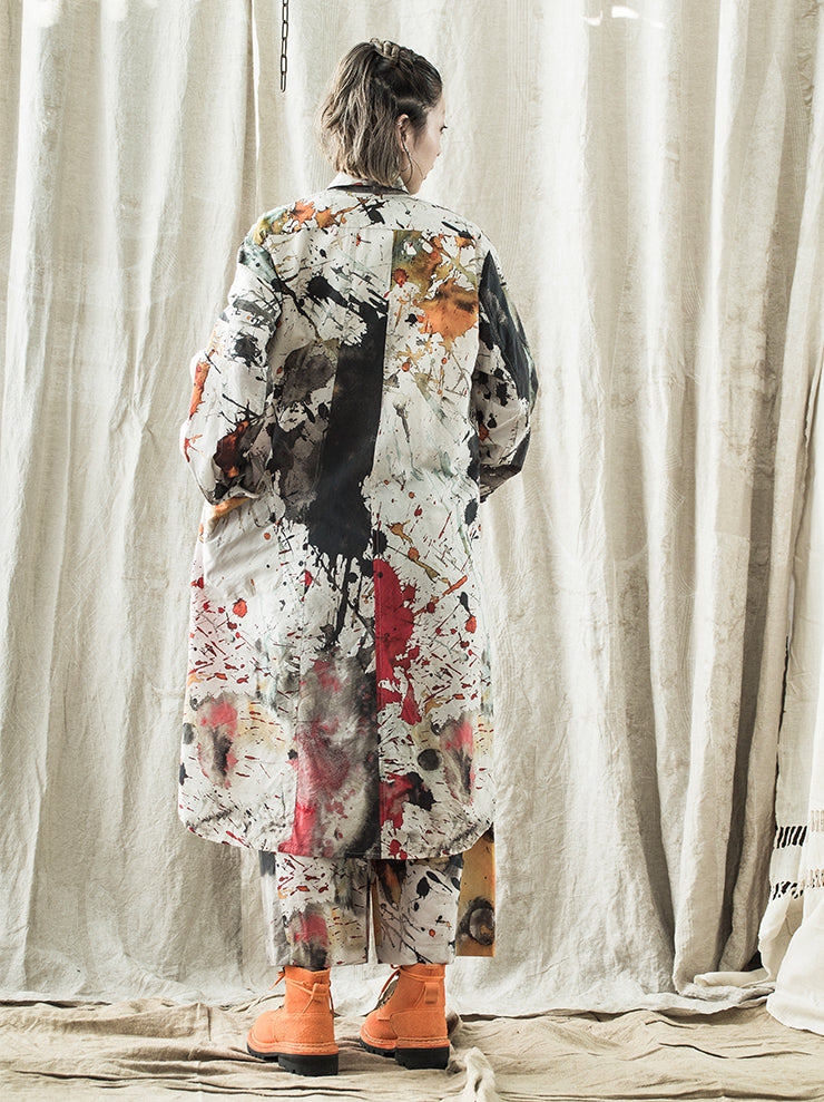 DISTORTION3<br> UNISEX Oversized Long Shirt (MASATO TSUTSUMI) COLOR PAINT