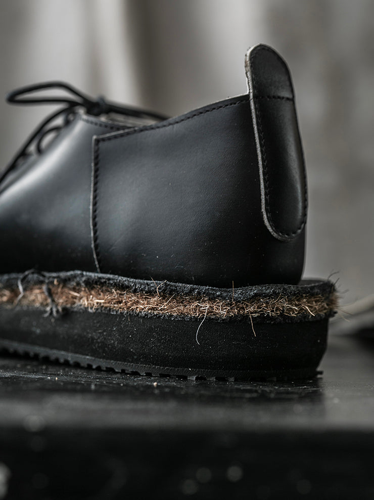 MATTHIAS WINKLER<br> MENS Dead Stock Cow Leather Shoes FLOSS / Black