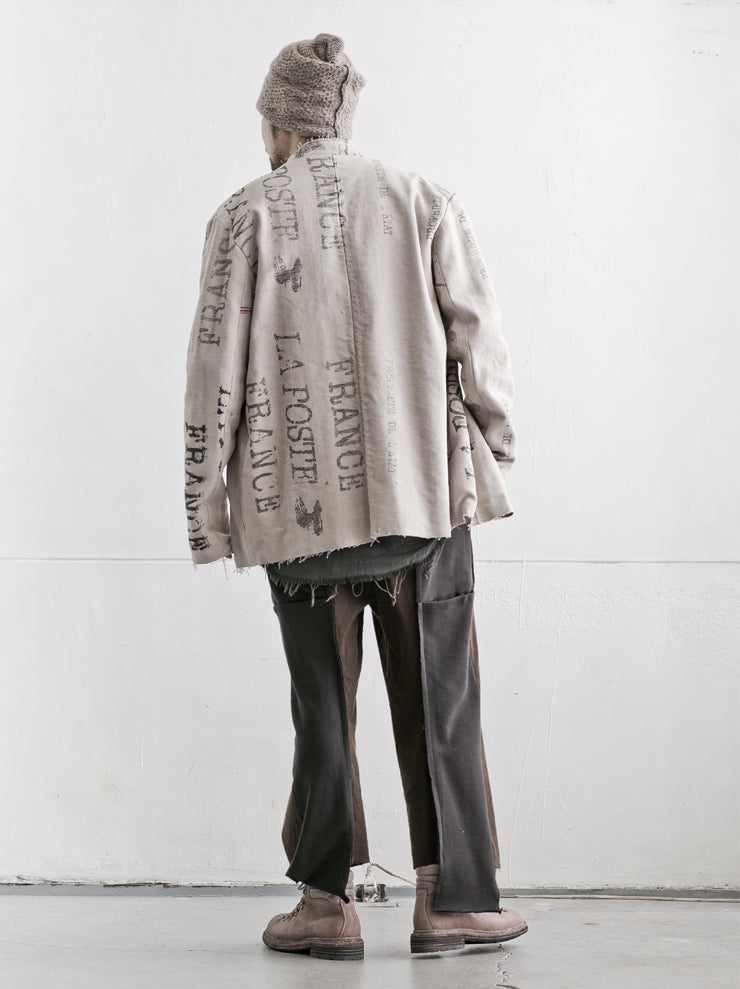 By Walid <br>Men's Albert jacket PRINT / military canvas cotton / SIZE L