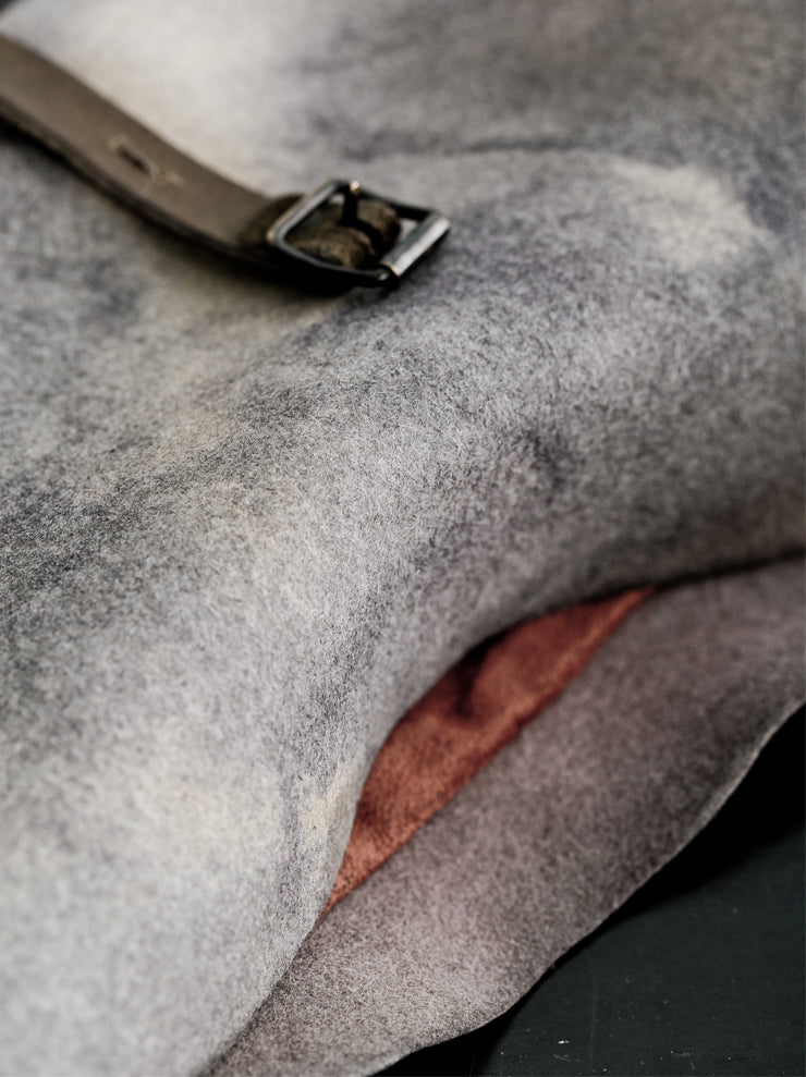 HORISAKI<br> ONE OF A KIND BAG1 Rabbit fur felt bag