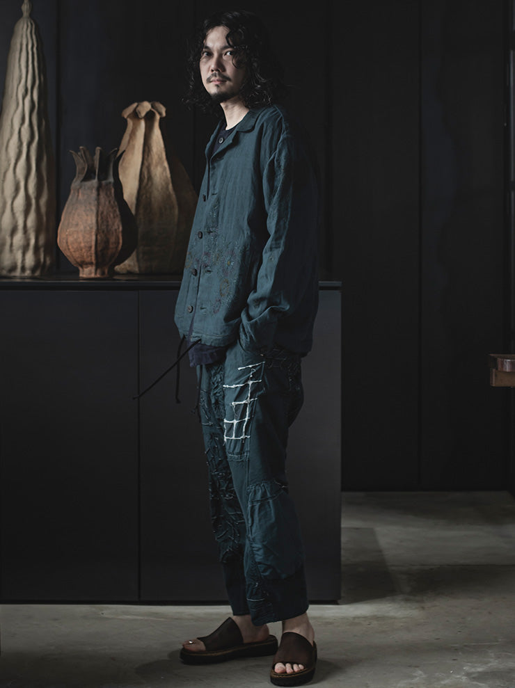 By Walid<br> MENS JONO JACKET / VERT FONCE