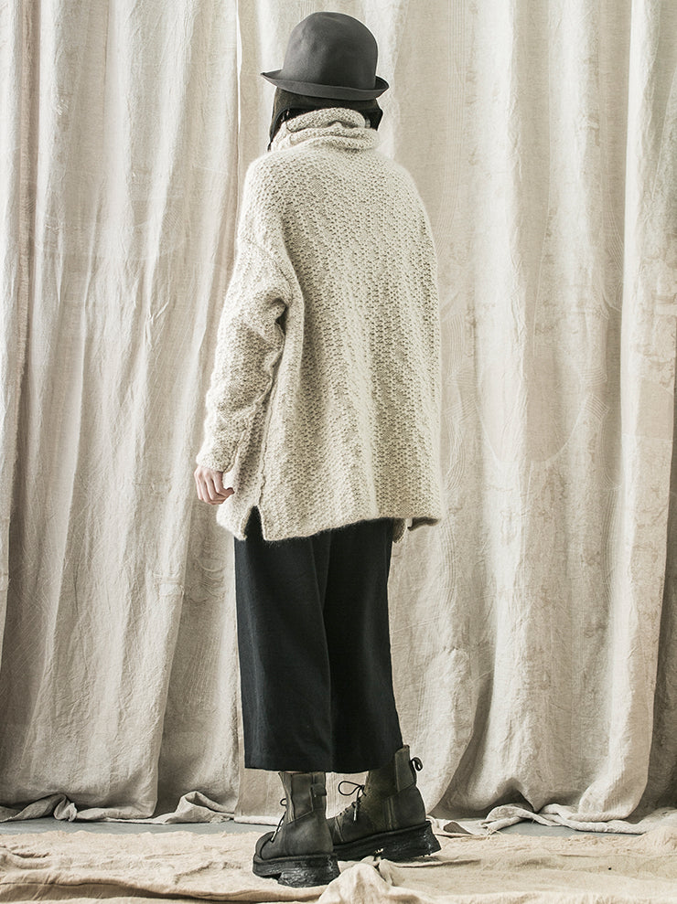DANIEL ANDRESEN <br>Big chunky turtle knit ECRU