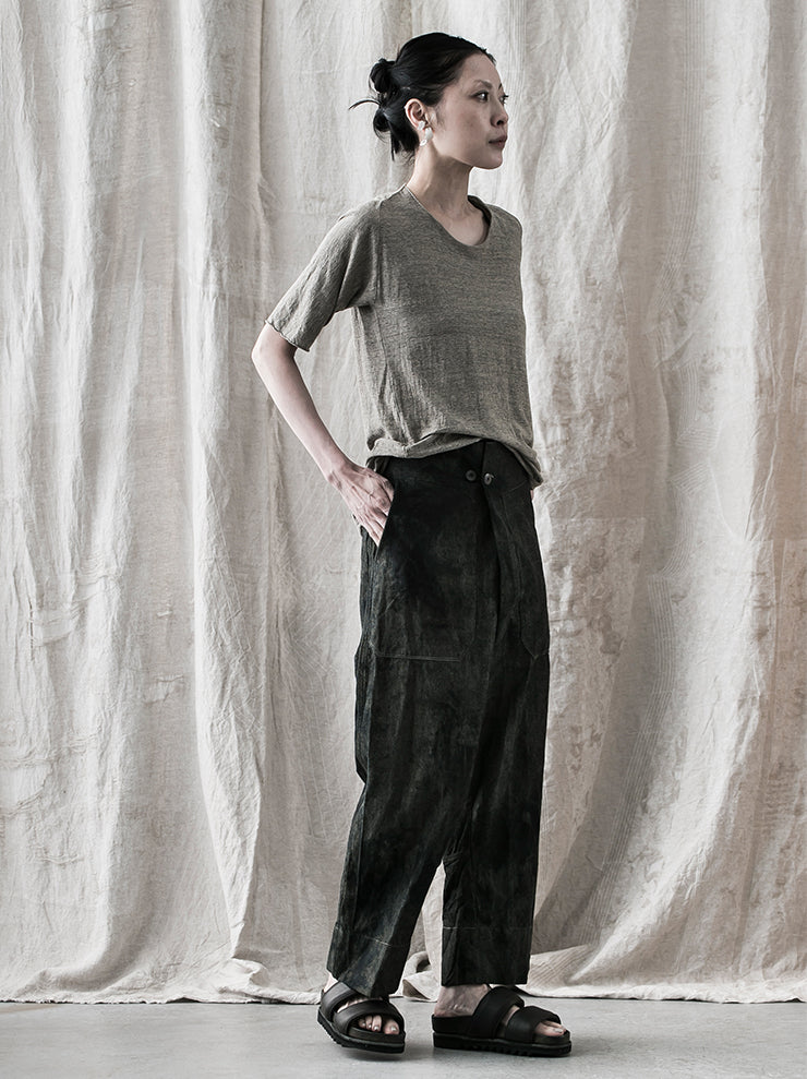 ATELIER SUPPAN <br>WOMENS pleated jeans