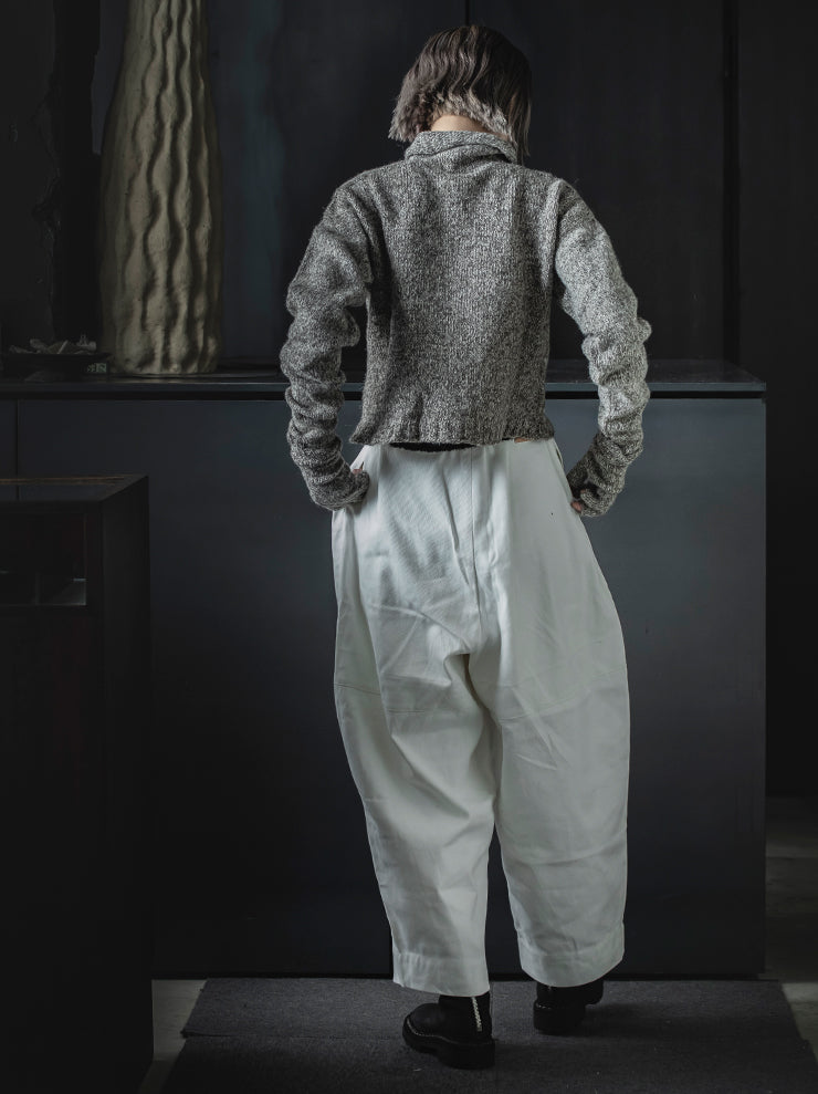 THE BACKWARD VENDOR<br> WOMENS finger jumper knit / GRAY
