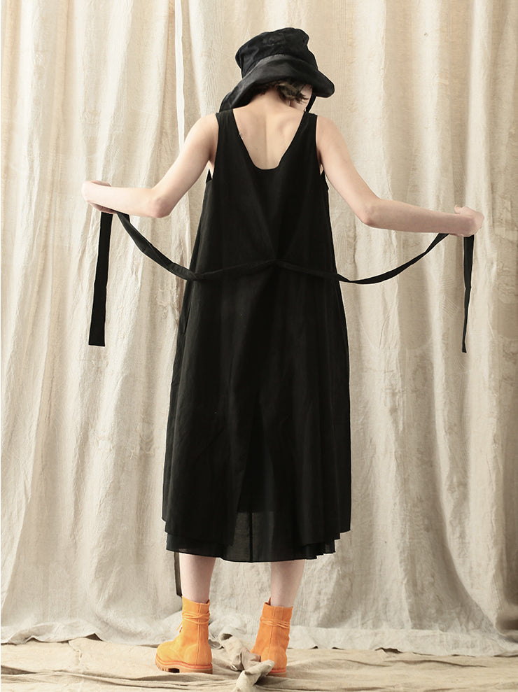 individual sentiments<br> WOMENS Layered Dress MOTTLED BLACK