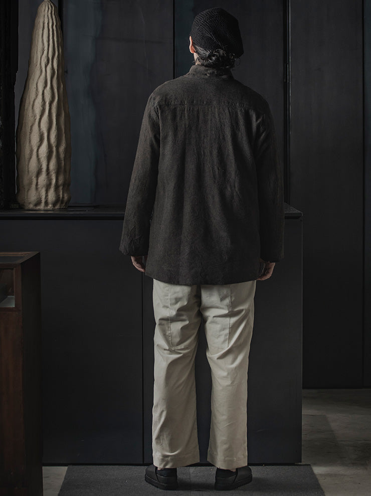 ATELIER SUPPAN<br> MENS beige corduroy large trousers