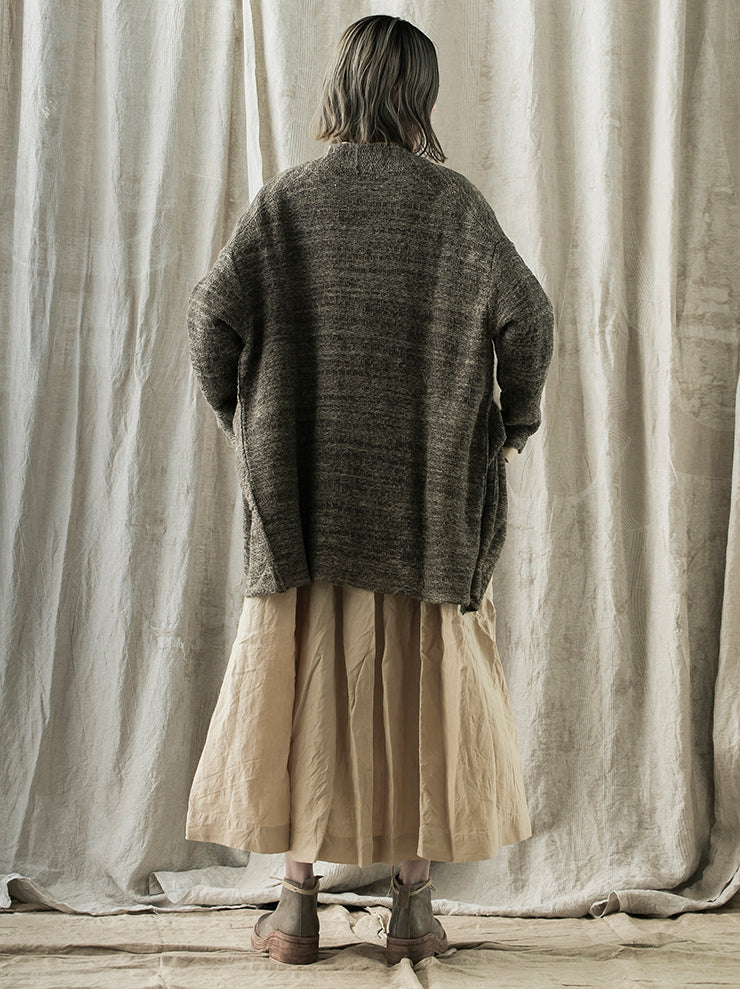DANIEL ANDRESEN<br> APPLE linen knit cardigan NOUGAT×CORN