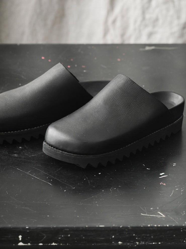 GUIDI<br> MENS leather sandals BRK05 MATTE BLACK / CALF FULL GRAIN