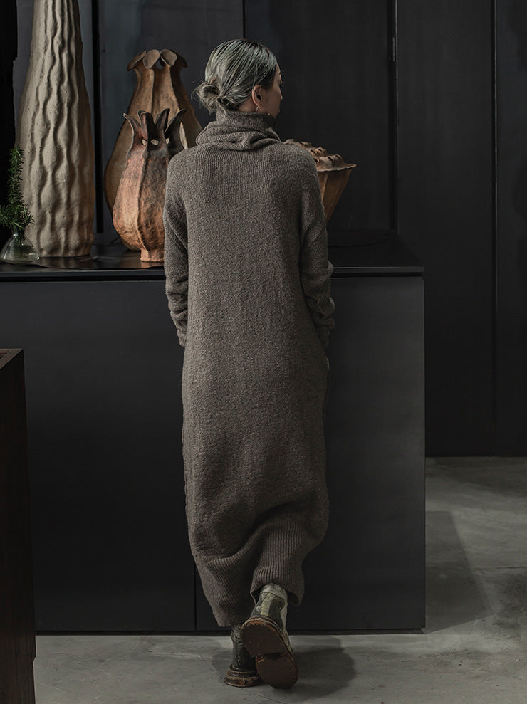 DANIEL ANDRESEN<br> Condor long turtle dress / Desert
