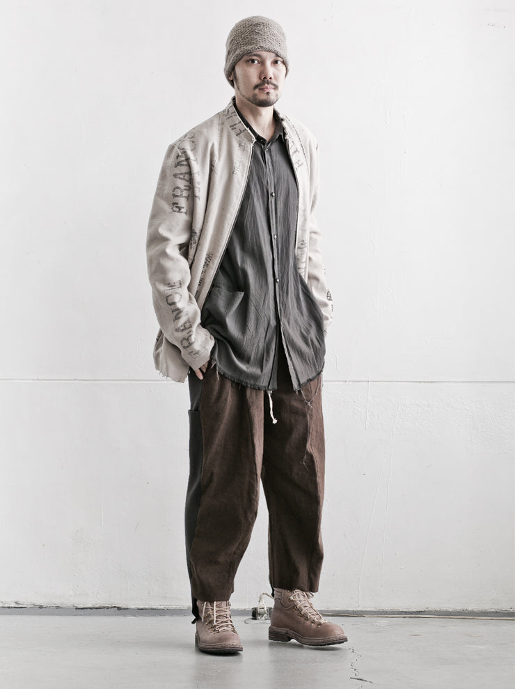 By Walid <br>Men's Albert jacket PRINT / military canvas cotton / SIZE L