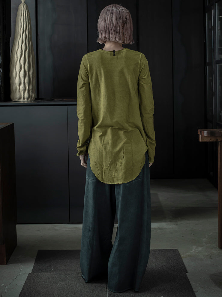 s°n / serien°umerica<br>WOMENS ルーズロングスリーブTシャツ Cold-dyed / CEDRO