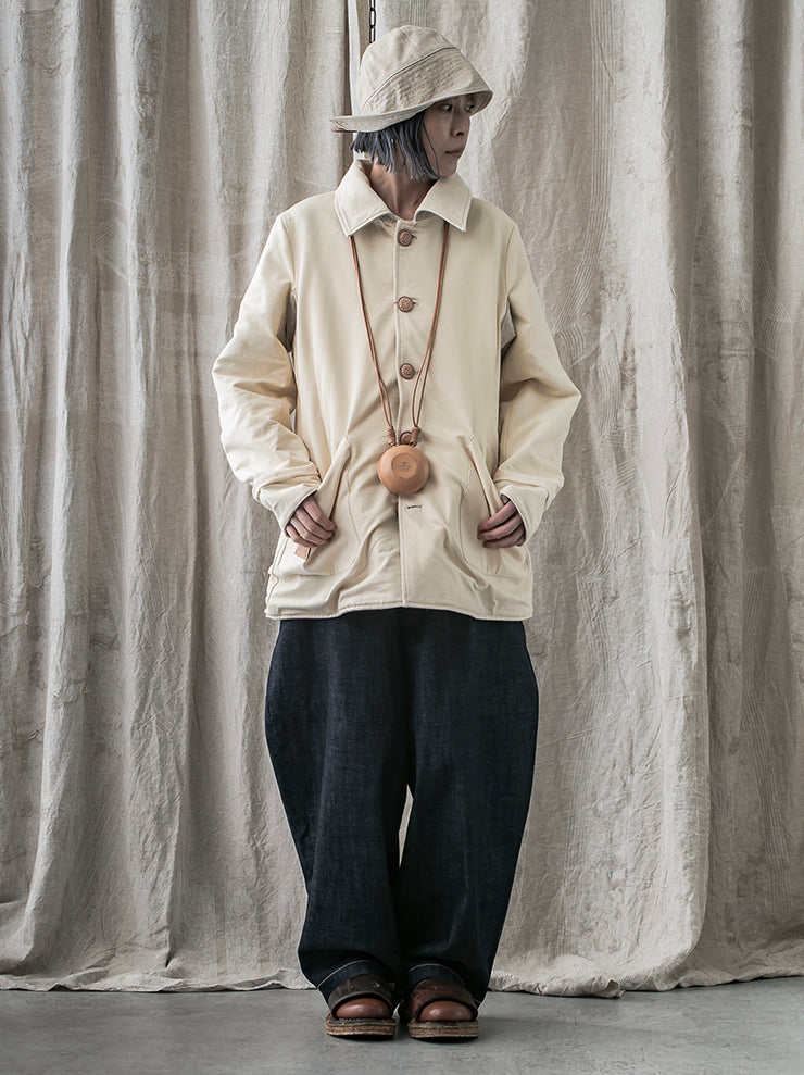 THE BACKWARD VENDOR<br>UNISEX リバーシブルヒーロージャケット / CREAM & LINEN