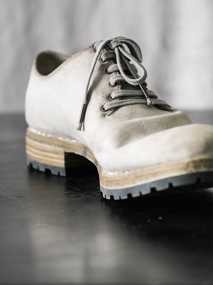 EMATYTE <br>MENS Buffalo Leather One Piece Lace Up Shoes ICE